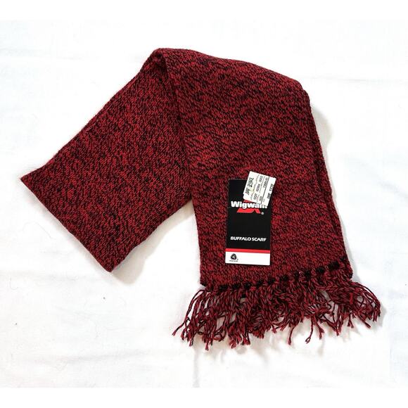 Vintage American Eagle Outfitters Buffalo Scarf‎ Red Black 7”x54" Wigwam 70s 80s - Picture 1 of 5
